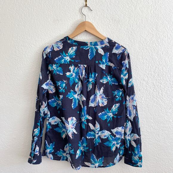 Carve Designs Dylan Gauze Shirt Stargazer Floral 100% Organic Cotton Gauze Top - Picture 4 of 10